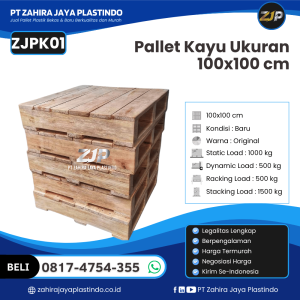 Pallet Kayu Bekas/Baru Ukuran 100x100 - ZJPK01