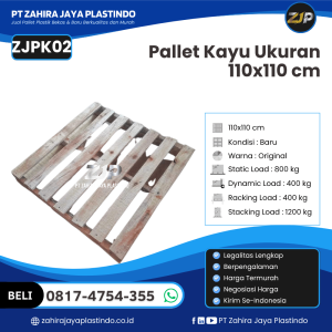 Pallet Kayu Bekas/Baru Ukuran 110x110 - ZJPK02