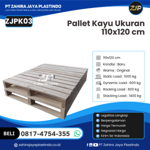 Pallet Kayu Bekas/Baru Ukuran 110x120 - ZJPK03