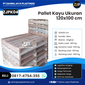 Pallet Kayu Bekas/Baru Ukuran 100x120 - ZJPK04