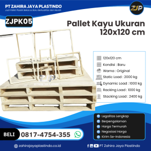 Pallet Kayu Bekas/Baru Ukuran 120x120 - ZJPK05
