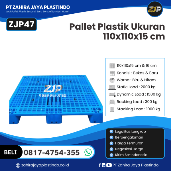 Pallet Plastik ZJP47 110x110x15 cm