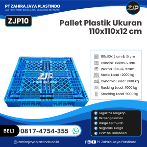 Pallet Plastik Bekas/Baru Ukuran 110x110x12 - ZJP10