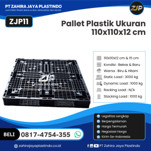 Pallet Plastik Bekas/Baru Ukuran 110x110x12 - ZJP11