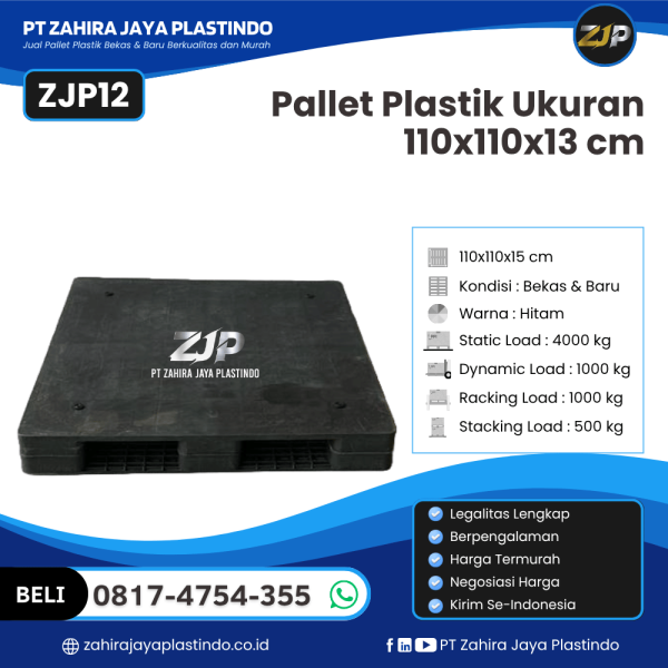 Pallet Plastik Bekas/Baru Ukuran 110x110x13 - ZJP12