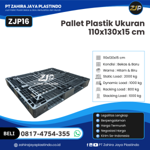 Pallet Plastik Bekas/Baru Ukuran 130x110x15 - ZJP16