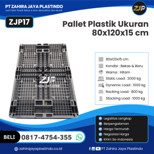Pallet Plastik Bekas/Baru Ukuran 80x120x15 - ZJP17