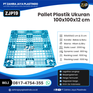 Pallet Plastik Bekas/Baru Ukuran 100x100x12 - ZJP19