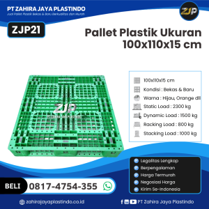 Pallet Plastik Bekas/Baru Ukuran 100x110x15 - ZJP21