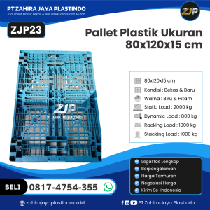 Pallet Plastik Bekas/Baru Ukuran 80x120x15 - ZJP23