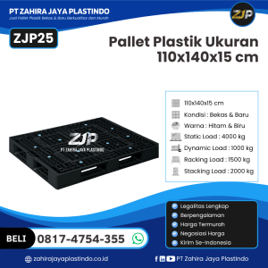 Pallet Plastik Bekas/Baru Ukuran 140x110x15 - ZJP25