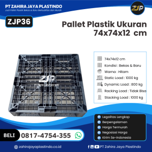 Pallet Plastik Bekas/Baru Ukuran 74x74x12 - ZJP36