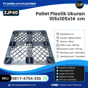 Pallet Plastik Bekas/Baru Ukuran 105x105x14 - ZJP40