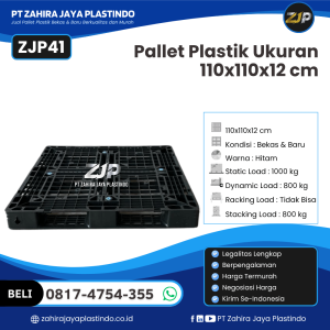 Pallet Plastik Bekas/Baru Ukuran 110x110x12 - ZJP41
