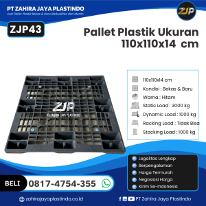 Pallet Plastik Bekas/Baru Ukuran 110x110x14 - ZJP43