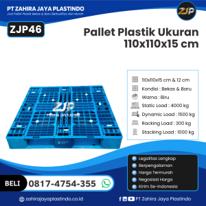Pallet Plastik Bekas/Baru Ukuran 110x110x15 - ZJP46