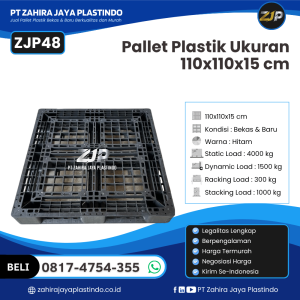 Pallet Plastik Bekas/Baru Ukuran 110x110x15 - ZJP48