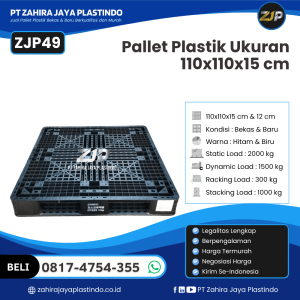 Pallet Plastik Bekas/Baru Ukuran 110x110x15 - ZJP49