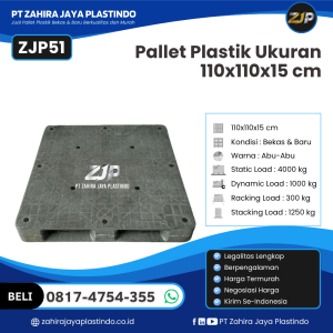 Pallet Plastik Bekas/Baru Ukuran 110x110x15 - ZJP51