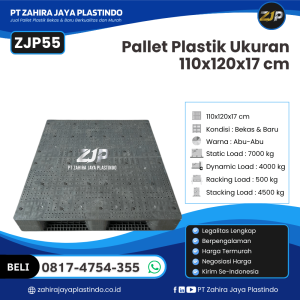 Pallet Plastik Bekas/Baru Ukuran 110x120x17 - ZJP55
