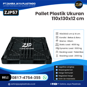 Pallet Plastik Bekas/Baru Ukuran 110x130x12 - ZJP57