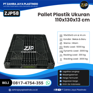Pallet Plastik Bekas/Baru Ukuran 110x130x13 - ZJP58