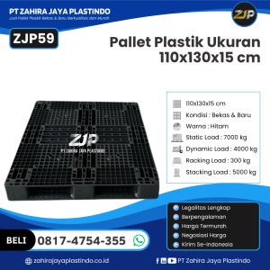 Pallet Plastik Bekas/Baru Ukuran 110x130x15 - ZJP59