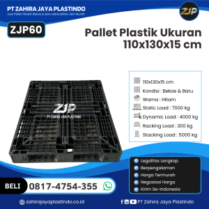 Pallet Plastik Bekas/Baru Ukuran 110x130x15 - ZJP60