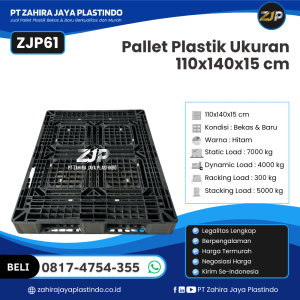 Pallet Plastik Bekas/Baru Ukuran 110x140x15 - ZJP61