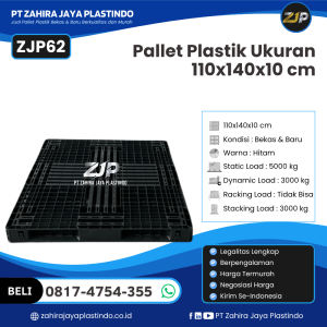 Pallet Plastik Bekas/Baru Ukuran 110x140x10 - ZJP62