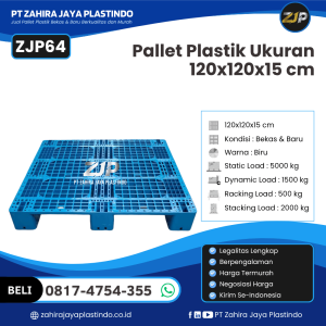 Pallet Plastik Bekas/Baru Ukuran 120x120x15 - ZJP64
