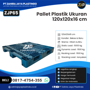 Pallet Plastik Bekas/Baru Ukuran 120x120x16 - ZJP65