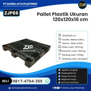 Pallet Plastik Bekas/Baru Ukuran 120x120x16 - ZJP66