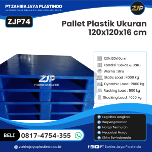 Pallet Plastik Bekas/Baru Ukuran 120x120x16 - ZJP74