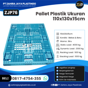 Pallet Plastik Bekas/Baru Ukuran 110x130x15 - ZJP76