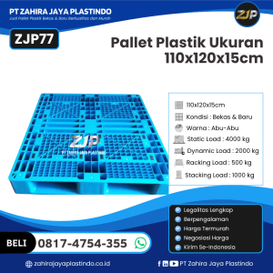Pallet Plastik Bekas/Baru Ukuran 110x120x15 - ZJP77
