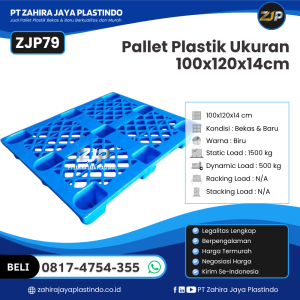 Pallet Plastik Bekas/Baru Ukuran 100x140x14 - ZJP79