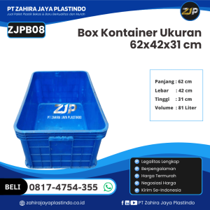 Box Kontainer Baru Ukuran 62x42x31 cm Kapasitas 81 Liter - ZJPB08